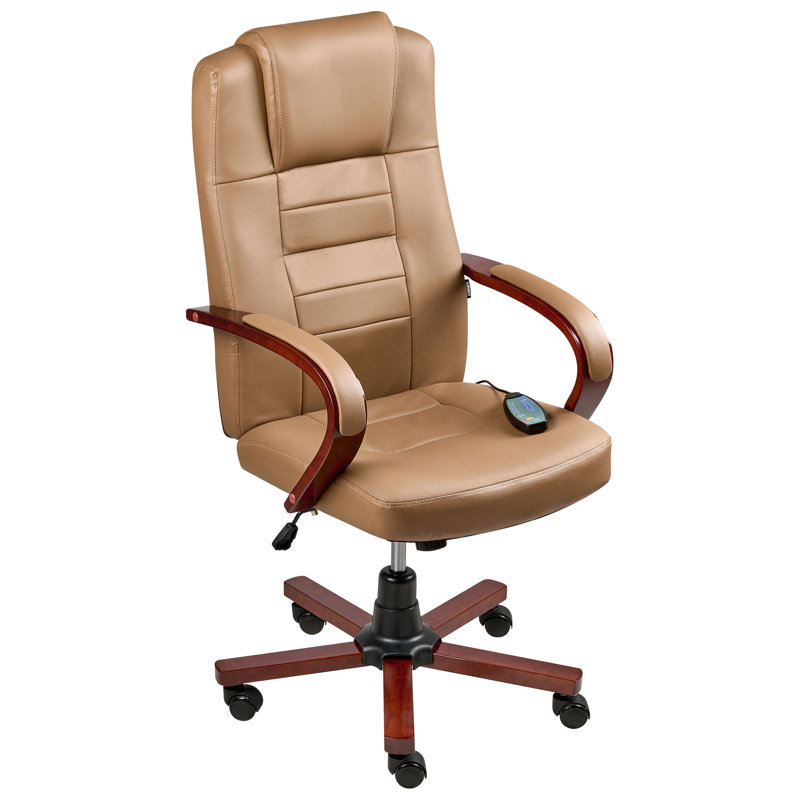 Office Chair with Headrest, Light Brown