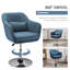 HOMCOM Swivel Accent Chair Linen Fabric Tub Vanity Chair-2005773938