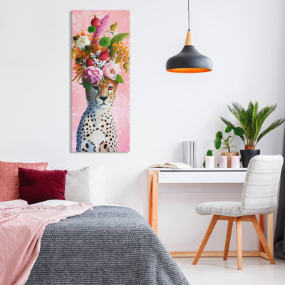 Serious Cheetah & Florals Canvas, design by Heather Gauthier