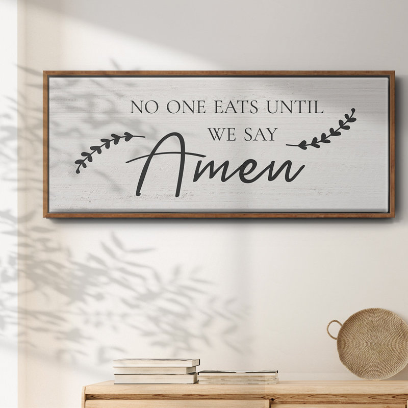 Say Amen- Framed Canvas, 20" H x 50" W