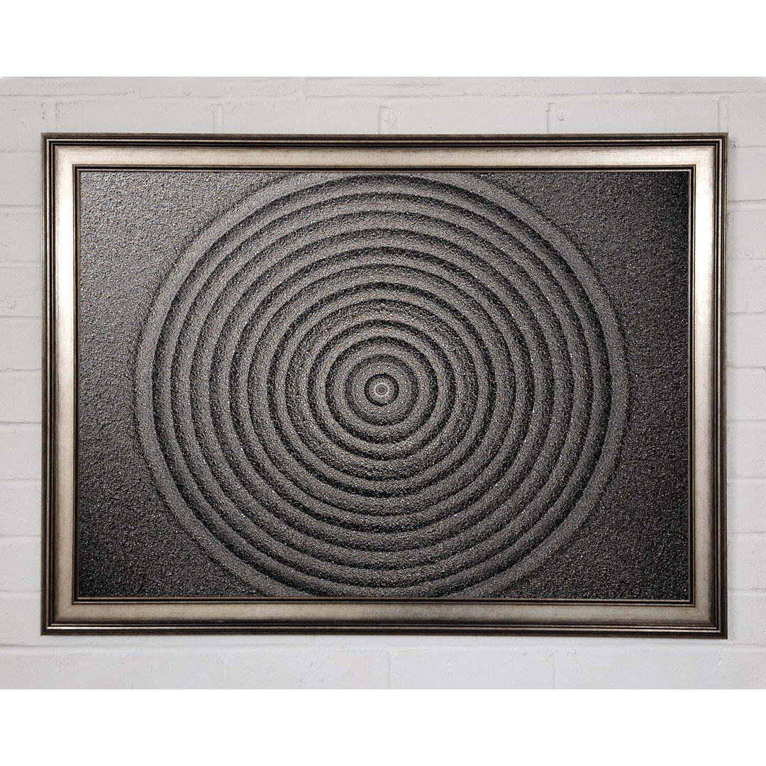 Gerahmter Kunstdruck Perfect Circular Sand Formation Zen