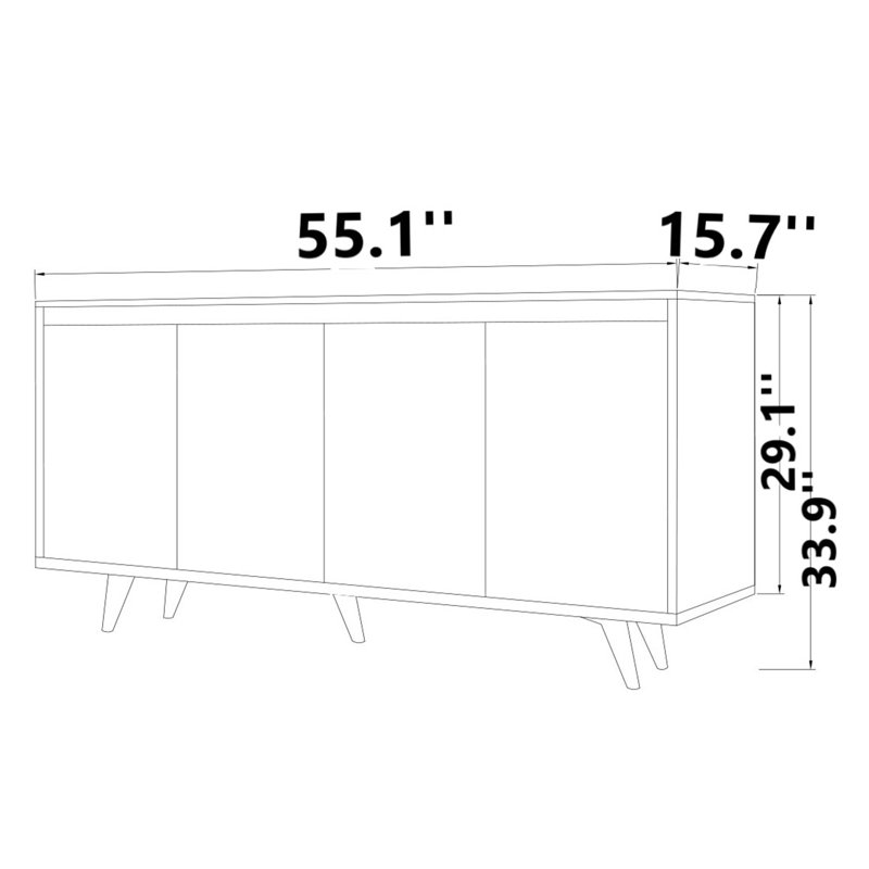 Buffet de 55,1 po de largeur