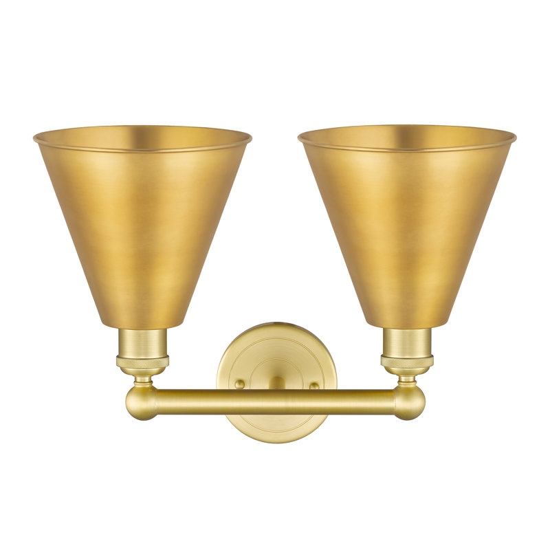 Éclairage de salle de bain à intensité variable à 2 lumières Dorantes, Or satiné