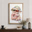 «Cute Pig With Donut», image de chambre d'enfant, impression sur toile encadrée-131996491-131996494