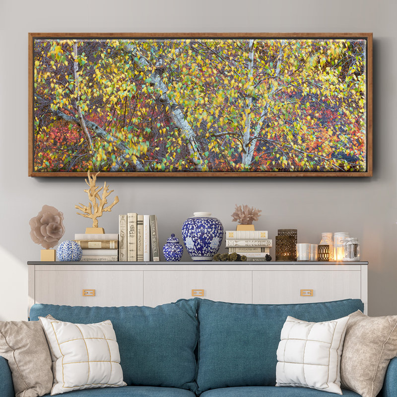 Tree Panorama IV- Framed Canvas, 20" H x 50" W
