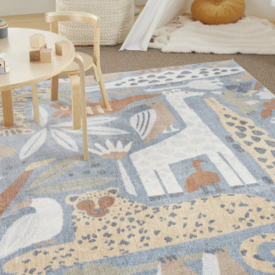 Maycon Rectangle Animal Print Machine Woven Polypropylene Plastic Rug