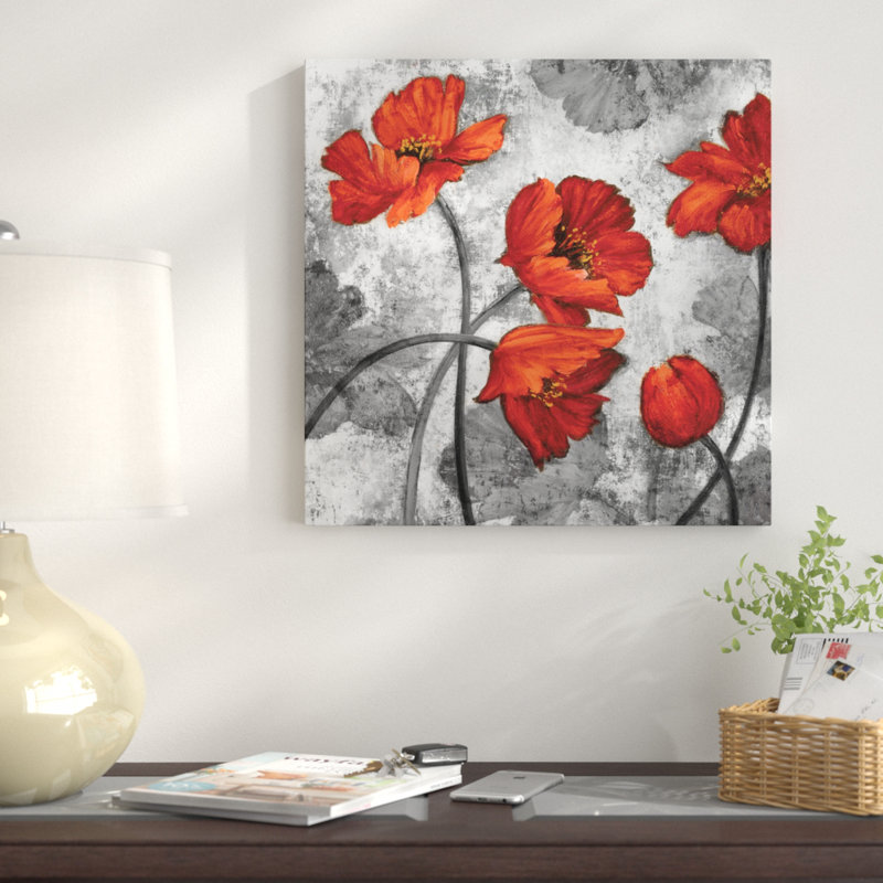 «Evening Red II» par Brian Francis, reproduction d'art sur toile tendue, H 48 po x l 48 po x p 1,5 po