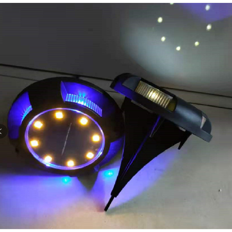 Ensemble de lumières à DEL noires intégrées à énergie solaire
