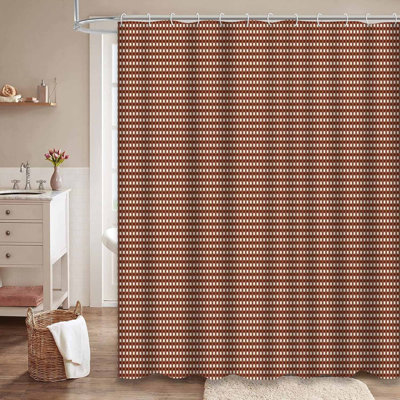 Rideau de douche en tissu avec 12 crochets