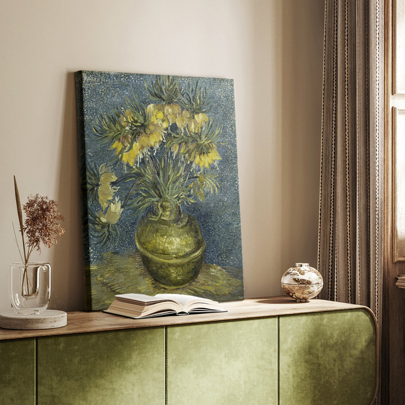 Imprimé floral rétro CCLI - galerie Cavas, H 12 po x l 8 po