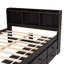 Lit pratique avec bibliothèque latérale multifonctionnelle et tiroirs à roulettes lisses pour une chambre propre et relaxante-291252320