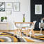 Tapis jaune à motif géométrique Koo-584622817