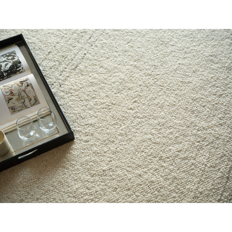 Kokomo Flatweave Wool Area Rug in Beige, Rectangle 10' x 14'