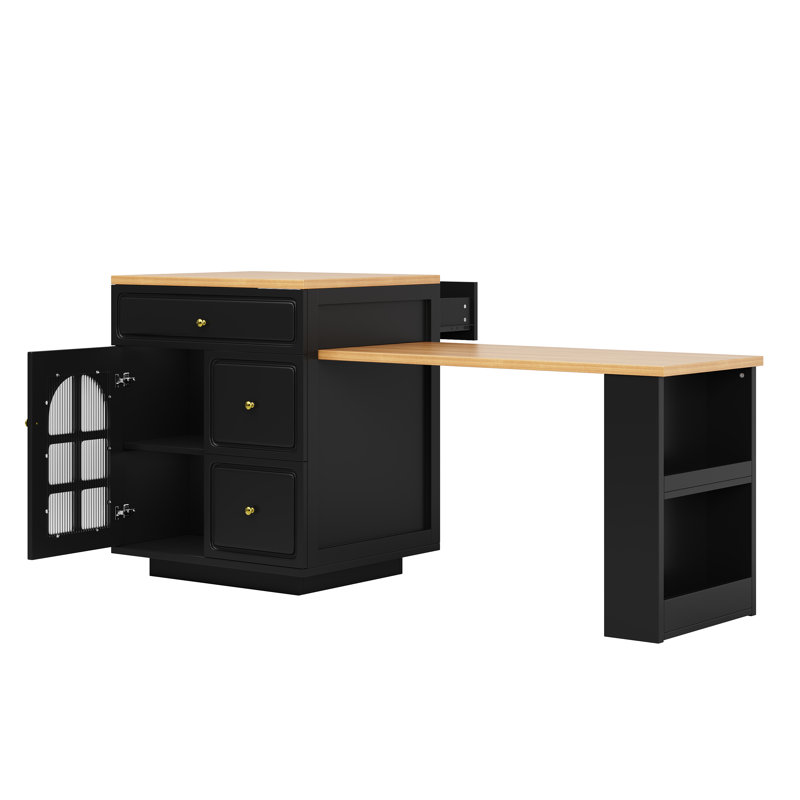 Kitchen Island, BLACK