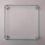 14,4 po x 14,4 po, pare-brise carré transparent, protection en verre de 2,5 lb, 14,4 po x 5,5 po