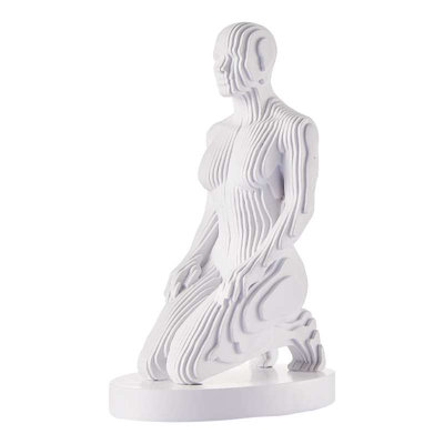 Woman Pixel Resin Sculpture