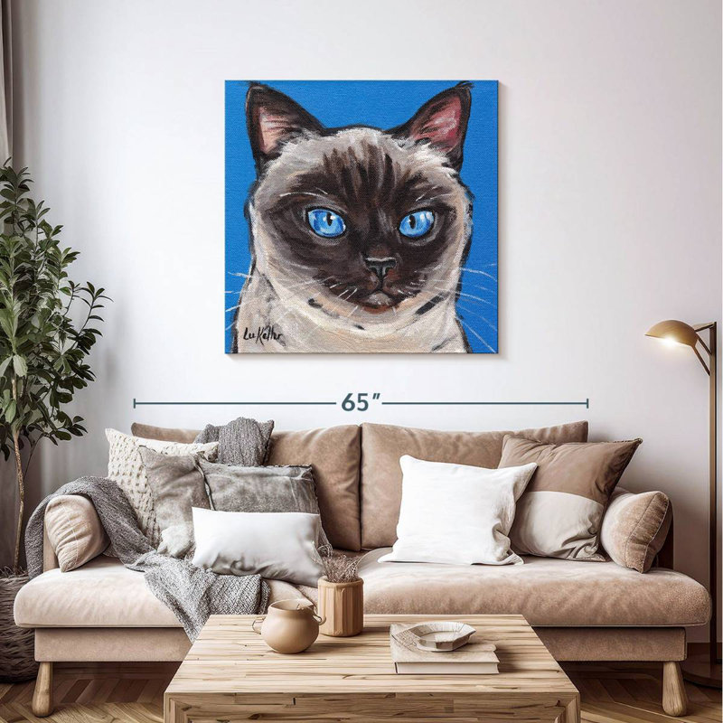 Crowle Cat Siamese On Blue