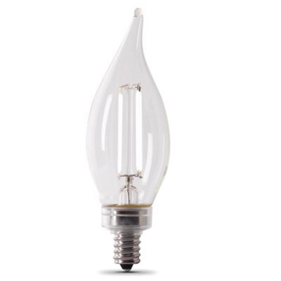 Ampoule à DEL à filament blanc Feit BA10 E12 (candélabre), équivalente à 40 watts, paquet de 4