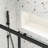 50"-54"W X 72"H Sliding Shower Door, Sliding Door, With 1/4" Tempered Glass And Matted Black Finish 5472-123210475