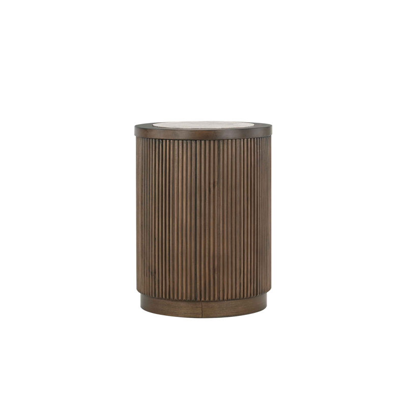 Table de bout Glenwood, Noyer foncé, Gris