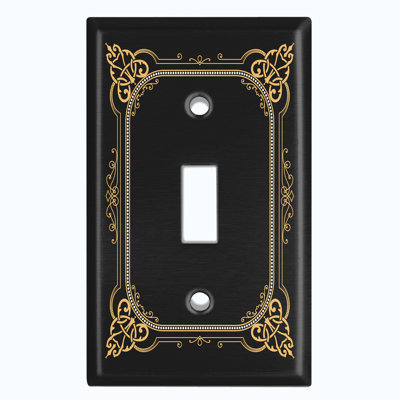 Patterned 1 - Gang Toggle Light Switch Standard Wall Plate