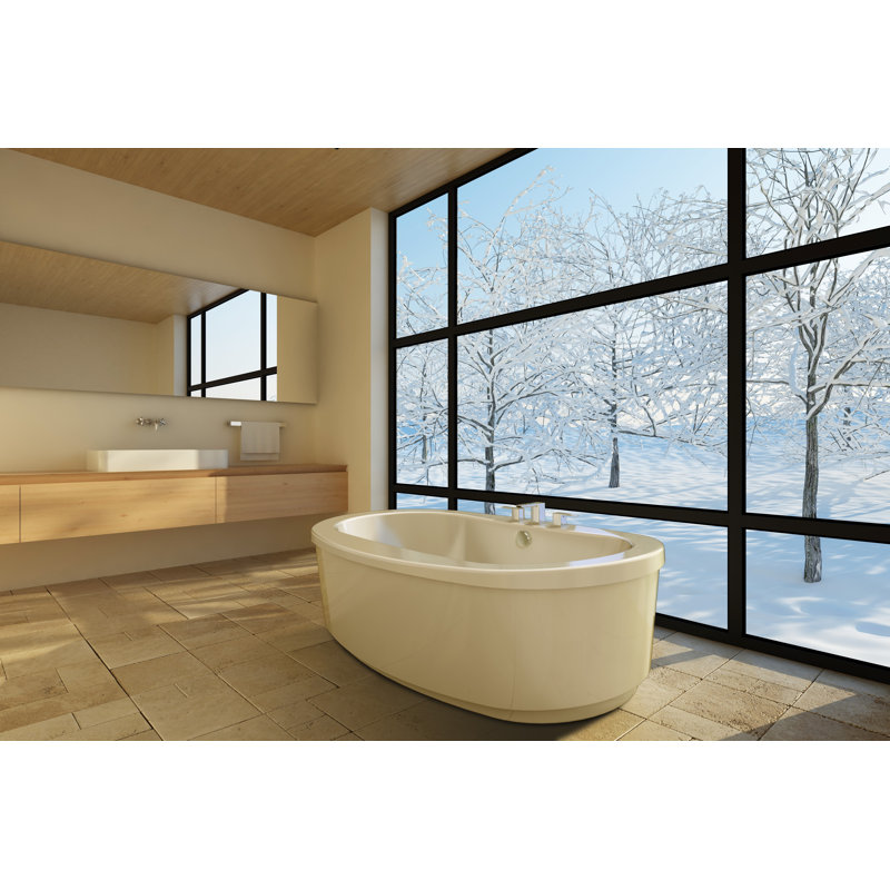 Bravo 65.5" x 35.625" Soaking Bathtub, White