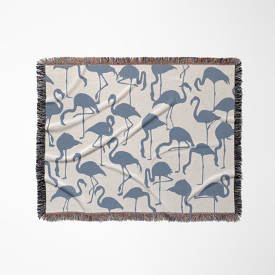 Jeté en mélange de coton Vixo Flamingo