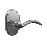 Bravura 909-1 Columbus Privacy Lever on Traditional Rectangular Rose in Matte Black - L