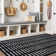 Bohemian Stripe Lines Shag Rug – Anthracite Dark Gray – Medium Pile, Textured, Easy To Clean