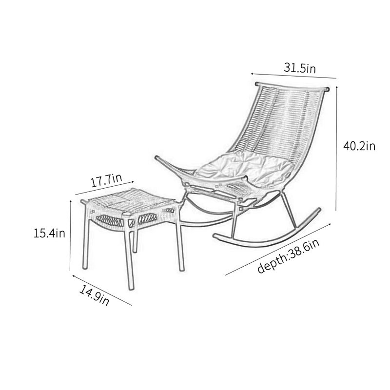 Home leisure rattan chair lazy rocking chair