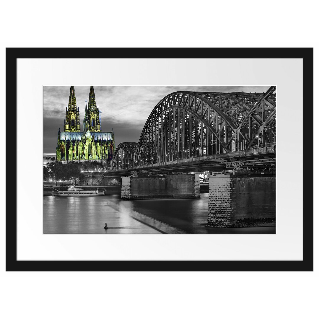 Gerahmter Fotodruck Beautiful Hohenzollern Bridge