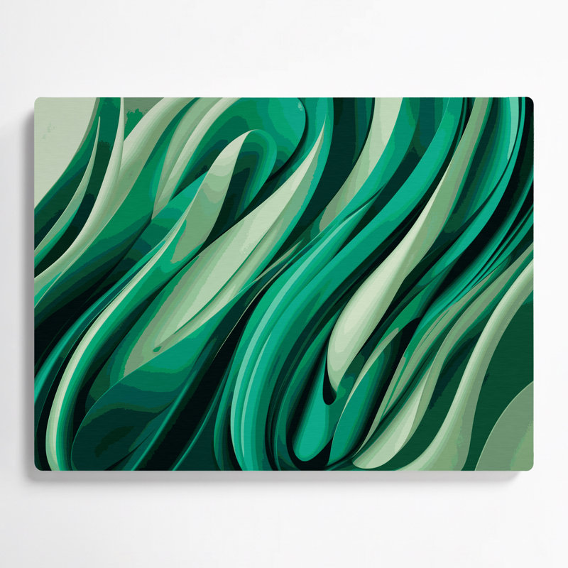 «Gradient Abstract 20 Green», art mural en métal, H 20 po x l 30 po