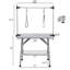 Table de toilettage pour animaux 36 po avec bras réglable, structure en acier inoxydable, surface en caoutchouc antidérapante, gris argenté-122349922