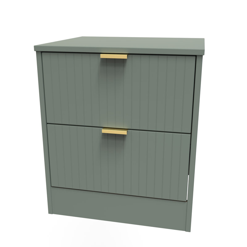 Barriner 45cm W Manufactured Wood Bedside Table, Reed Green