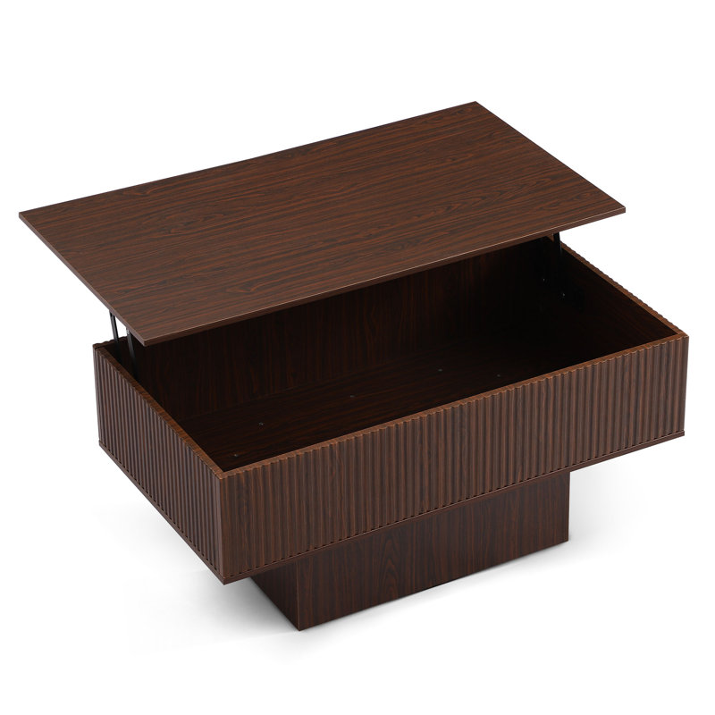 Smart Lift-top Coffee Table With Led Lights And Power Outlets – Modern Rectangular Coffee Table With Hidden Storage, Usb & Type-c Charging Ports, Carb Compliant Mdf, For Living Room