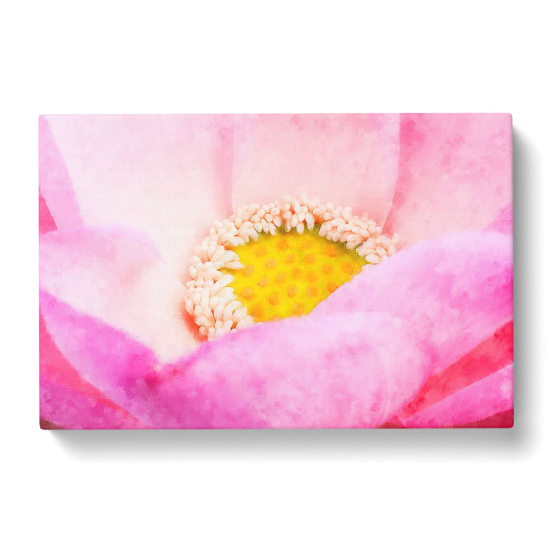 Pink Flower - Wrapped Canvas Painting, 50cm H x 76cm W x 3cm D