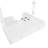 Floating Makeup Vanity Desk With Mirror & 3-Color Lights, Wall Dressing Table With Power Outlet, Compact Vanity, Large Storage