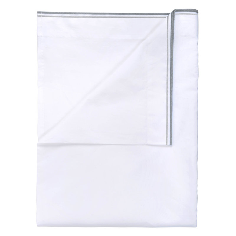 Marlow Home Co. Audryana 100% Cotton Flat Sheet, Double Flat Sheet 250cm x 275cm