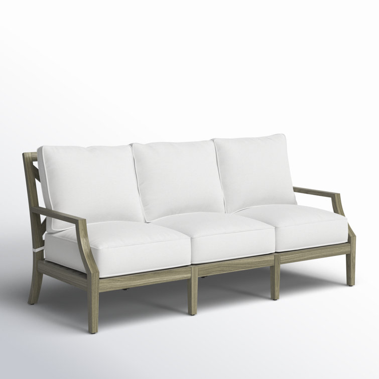 Haley Teak Outdoor Lattice Back Sofa