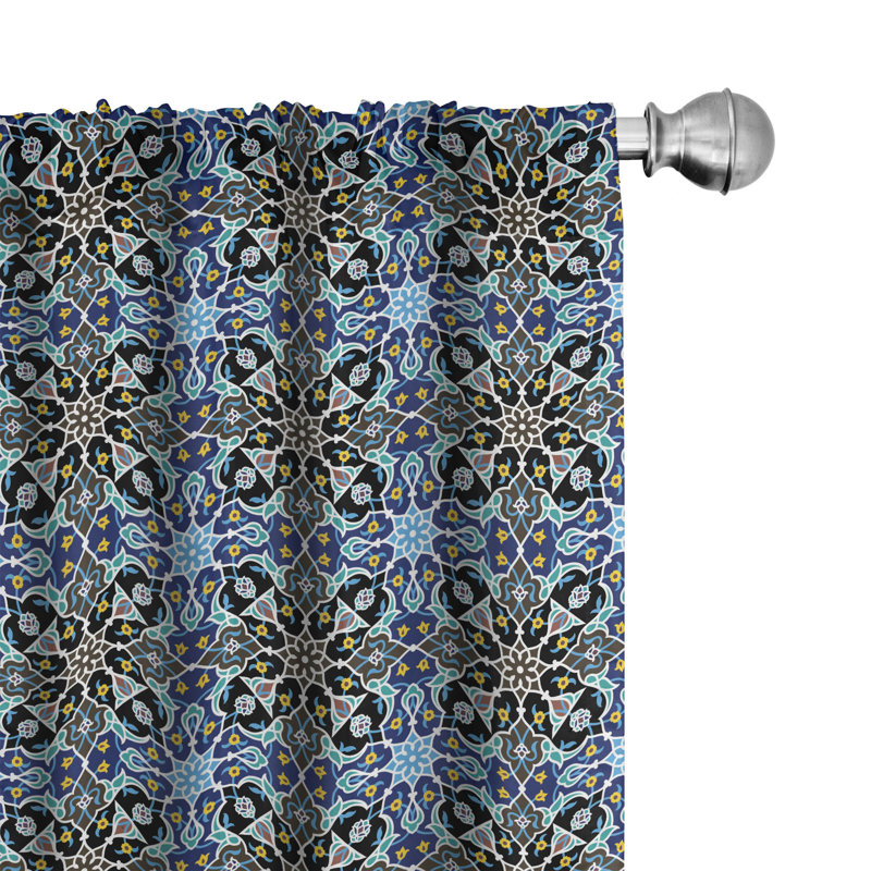 Moroccan Semi-Sheer Rod Pocket Curtain Panels, 28" x 95"