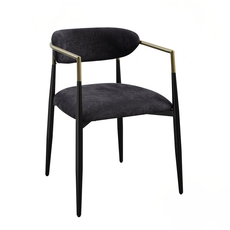 Chaise rembourrée (ensemble de 2), Noir