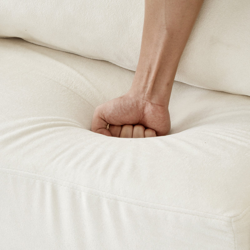 Canapé avec repose-pieds de 42,5 po Keir, Beige