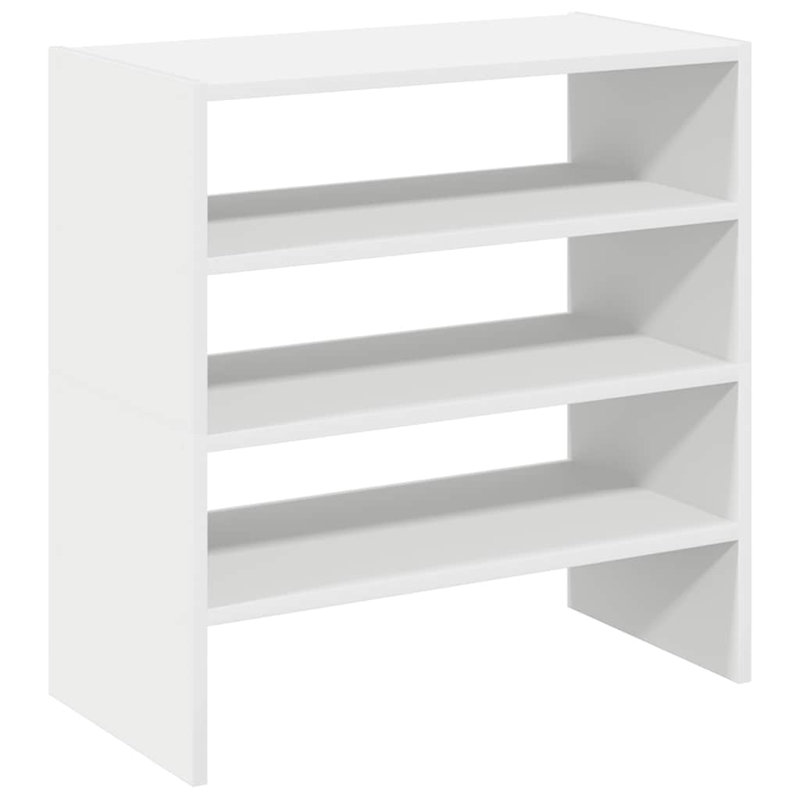 6 Pair Shoe Rack, White