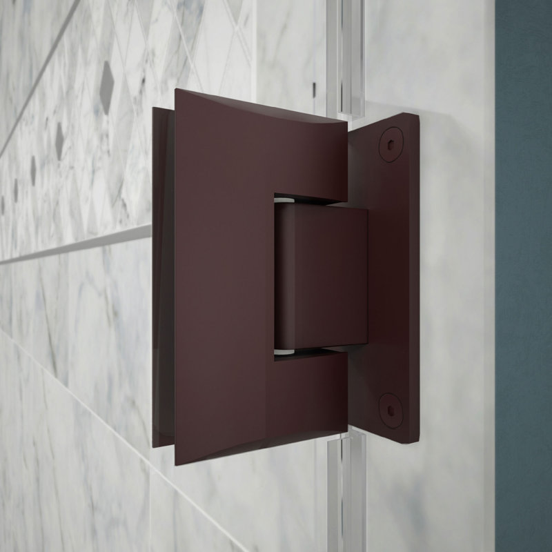 Porte de douche à charnière sans cadre 72 "Unidoor avec technologie ClearMax ™, Bronze huilé, Transparent
