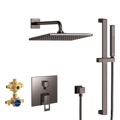 Eurocube Pressure Balance Rain Shower Set