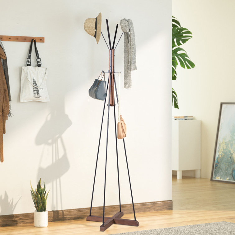 64.86 inch Height Freestanding 8 Hook Rotatable Coat Stand 17 Stories