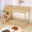 Twin Over Twin Wood Bunk Bed With Guardrails And Stairs-502425574