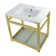 Quadras Ceramic Rectangular Console Bathroom Sink with Overflow