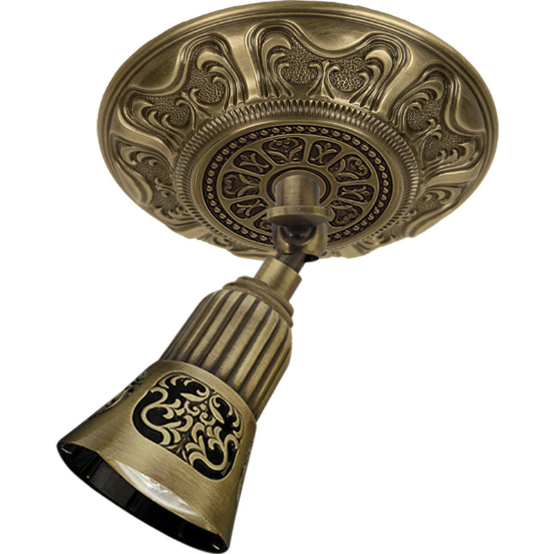 Fluellen Semi Flush Mount, Antique Brass