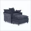 Fauteuil d'appoint moderne avec repose-pieds, fauteuil club en chenille, fauteuil de lecture pour chambre à coucher-1729370993